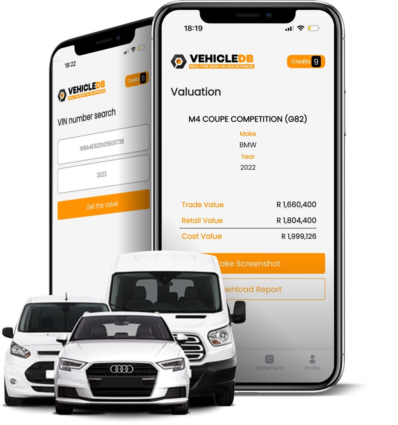VehicleDB app features